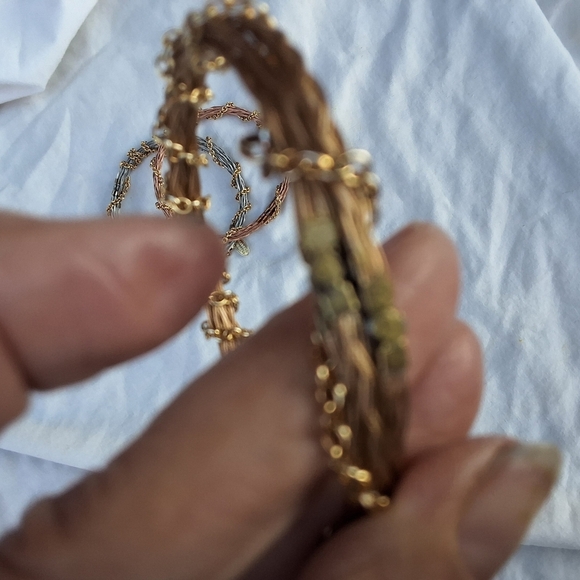 Tricolor Wire Wrapped chain branch bracelets - Picture 11 of 15